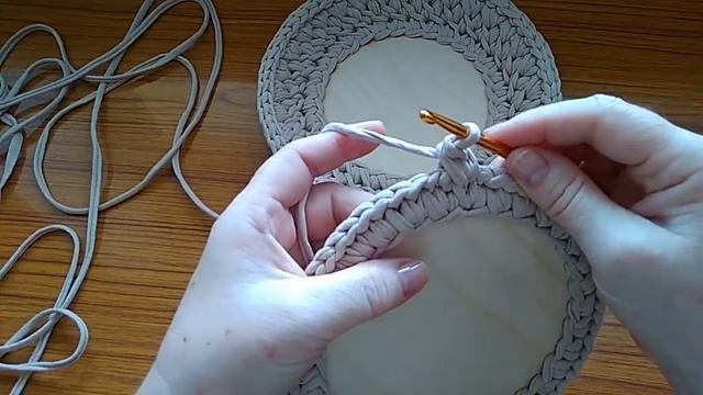 Оригинальная круглая  корзина крючком Хлебница МК .Crochet .