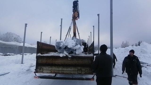 Строим Ангар из металлоконструкций. Будни Манипуляторщика #маз #манипулятор #scaniaV8 #HMF2120 #13