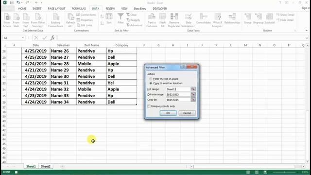 How To Automatically Transfer Data To Another Sheet In Excel || Using Advanced Filter