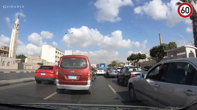 New Cairo - Gihan el Sadat Axis - El Nozha - Driving in Cairo, Egypt ?? смотреть онлайн