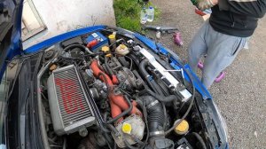 Установка алюминиевого радиатора AJS. Subaru Impreza GD.