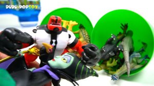 Dinosaurs broke into in Tayo town! Ben 10 alien Rustbucket transforming vehicle! Go! - DuDuPopTOY