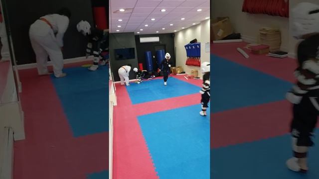 Black Belt Class warming up