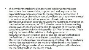 Global Environmental Consulting Services Market Research Report, Forecast, Size : Ken Research