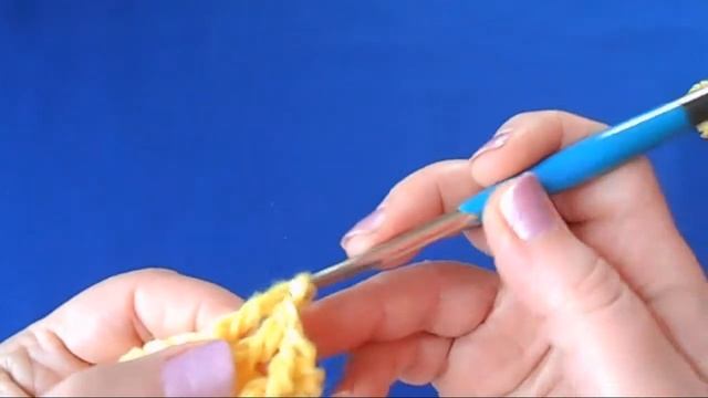 Лицевой рельефный столбик. Вязание крючком.