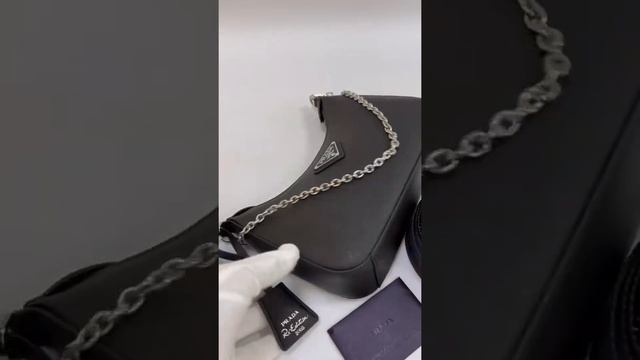 Сумка Prada, размер 23/12, сафьяновая кожа