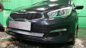 Защита радиатора KIA CEE'D II (рестайлинг) с 2015г.в. (Черный) - strelka11.ru