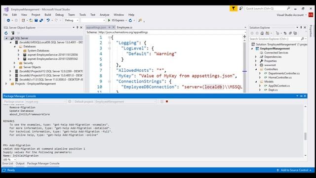 Entity framework core migrations
