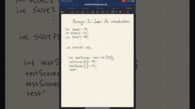 An Introduction to Arrays