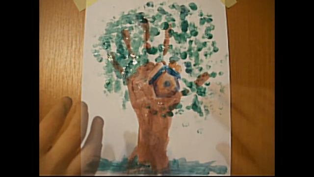 How to make HANDPRINT - TREE Рисование ладошками. Дерево смотреть онлайн
