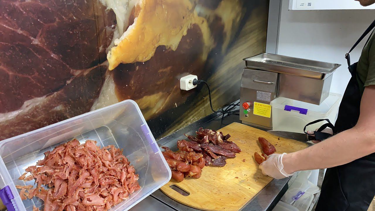Полный цикл производства снэковой закуски - сыровяленое мясо!!!