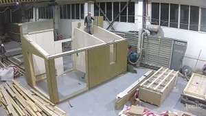 Производство каркасно-панельных домов. Prefabricated house. ООО "Ляховичидрев Экспорт"