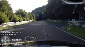 Nordschleife Mercedes 230/8 W114 Onboard