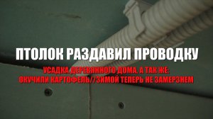 Потолок раздавил проводку над каркасной перегородкой. Зимой теперь не замерзнем.Окучивание картофеля