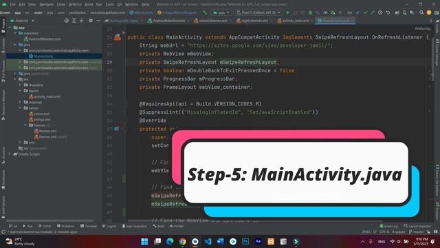 Make Any Website an Android App with Java Code and Android Studio!