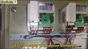 VFD Inverter Power & Control Wiring with Auto Manual Selector Switch || VFD Interlock Wiring