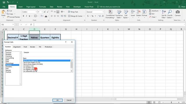 How to Use Fractions in Excel - Tutorial