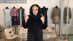 Меховой капюшон в поперечку из норки готов и пришит к шубе. Примерка и тестирование готового издели