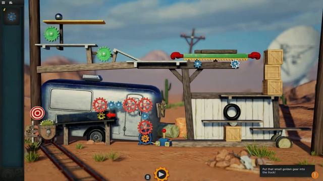 ? Crazy Machines 3: ? Level #12 - Easy - Gears, Ropes and Balloons: Golden Gears смотреть онлайн