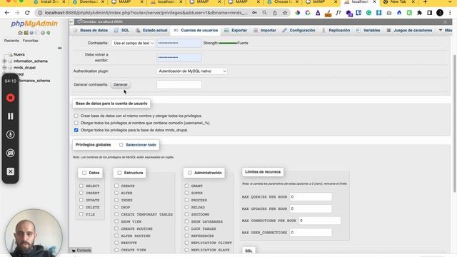 Install Drupal 9 in macOS using MAMP