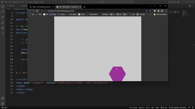 ZIM Bubbling 183. Blob Physics with Concave Join #JavaScript #Canvas #Framework