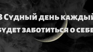 В Судный День каждый будет заботиться о себе