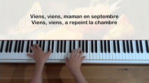 Marie Laforêt - Viens, viens (avec paroles) - Piano
