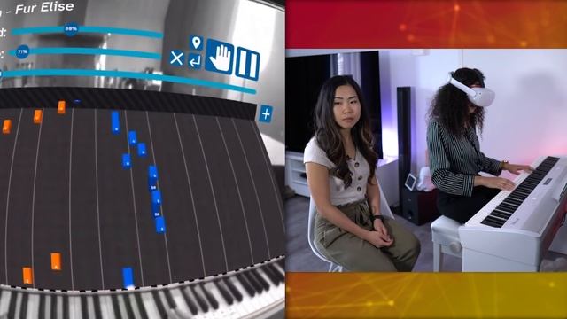 Playing VR Piano with AR on Oculus Quest 2 is AWESOME смотреть онлайн