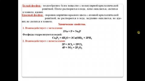 Фосфор и его соединения.