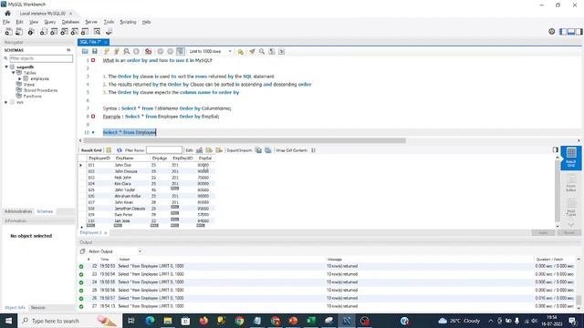 How to use Order By clause in MySQL