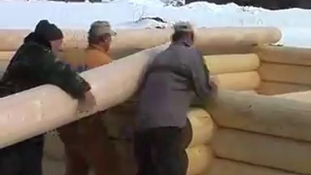 Сборка сруба в чашу смотреть онлайн