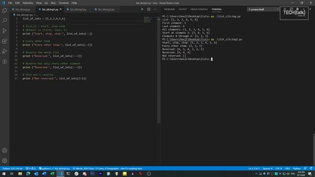 Python lists: Slicing, or obtaining portions of lists from lists смотреть онлайн