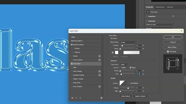 How to Create Realistic Glass Effect in Photoshop Glass Text Effect смотреть онлайн