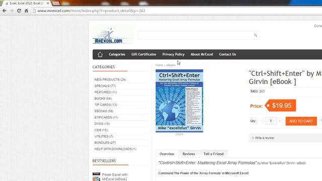 Blue Cover (3rd Printing) Ctrl + Shift + Enter: Mastering Excel Array Formulas Book at mrexcel.com