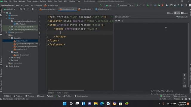 Button Shape in Android Studio | Custom Button Android Studio | How to use Custom Button Kotlin
