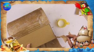 Как сделать сундук из картона/Остров сокровищ/Сундук сокровищ/Сундук сокровищ своими руками/