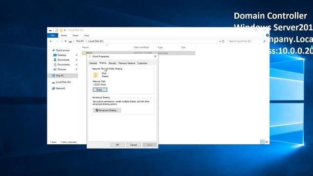 How To Create Map Network Drive Using Active Directory Users And Computer Windows Server 2019 смотреть онлайн