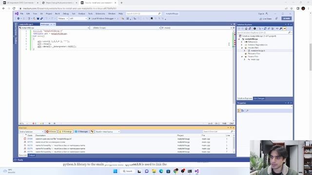 Install, Configure & Run Matplotlib for C++ in Visual Studio 2019