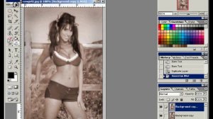 Photoshop Tutorial - How to create a sepia tone or 'old time photo' effect