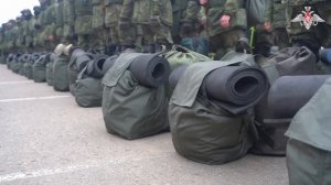 Отправка мобилизованных военнослужащих из Твери