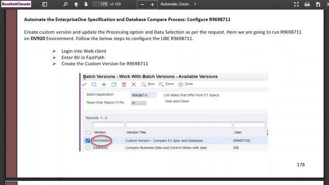 How to Automate the E1 Specification and Database Compare Process смотреть онлайн