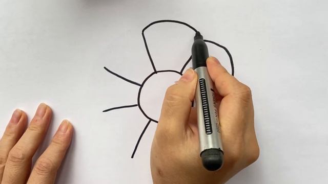 Как нарисовать цветок. How to draw a flower. Гул суретин салу