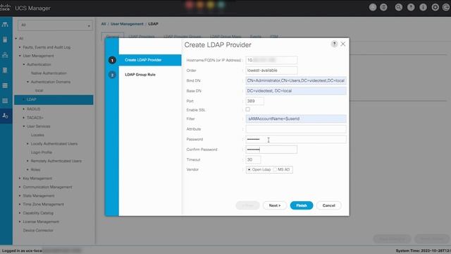 Configure LDAP on UCS Manager смотреть онлайн