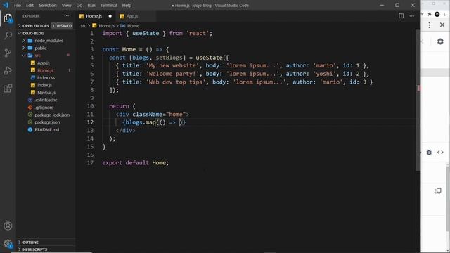 Learning React for beginners (out putting lists)