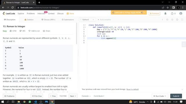 13. Roman to Integer | Leetcode | Python смотреть онлайн