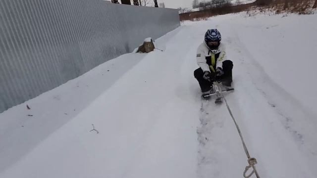 ?ЖОСТКЕ? РОДЕО НА САНКАХ???