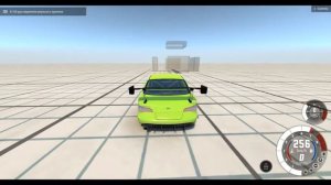 Столкновение с стеной на скорости 250км в BeamNG drive