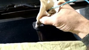 Нива Шевроле удаление жуков на капоте.