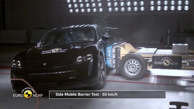 Краш тест Porsche Taycan 2020 года. смотреть онлайн