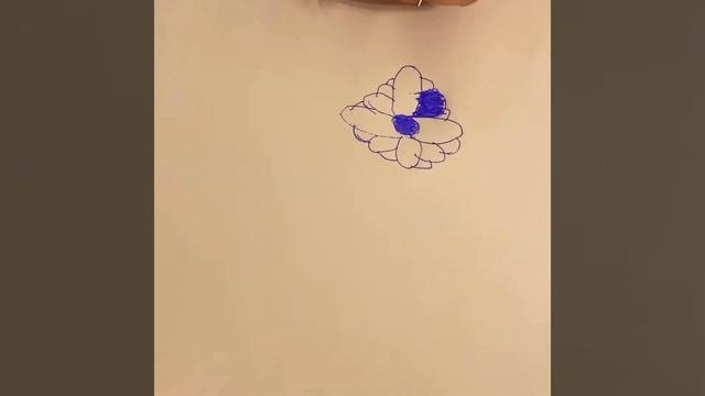 Рисуем лотос гелевой ручкой